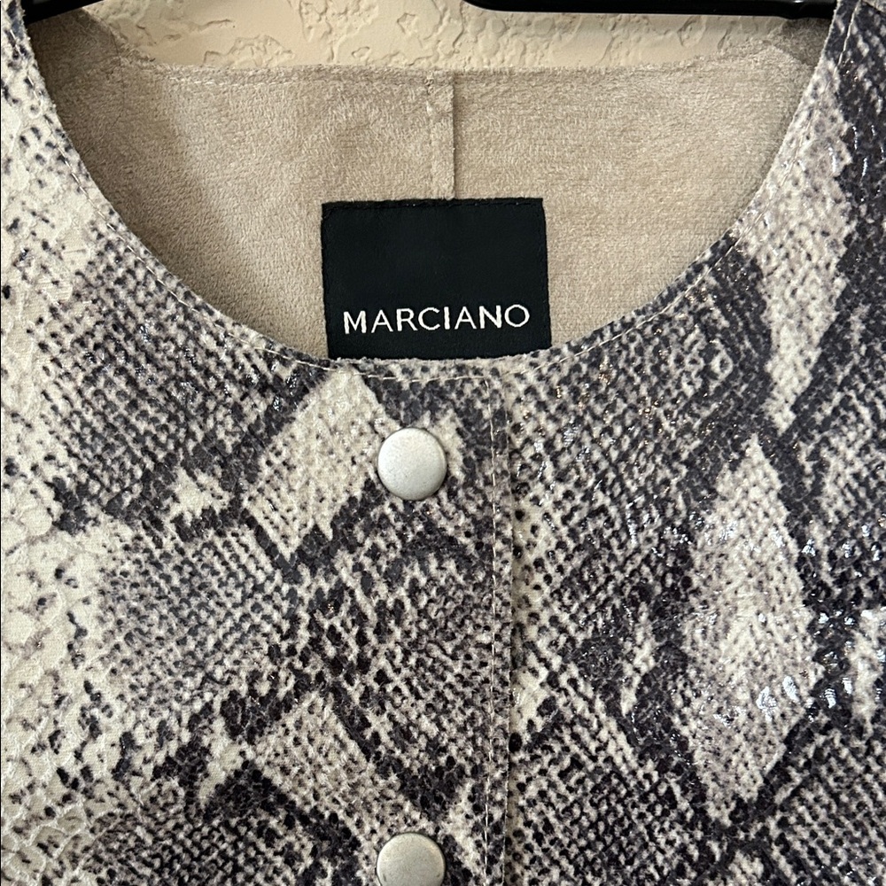 Marciano Women's Snake Print Blazer - Black and White - Picture 2 of 5